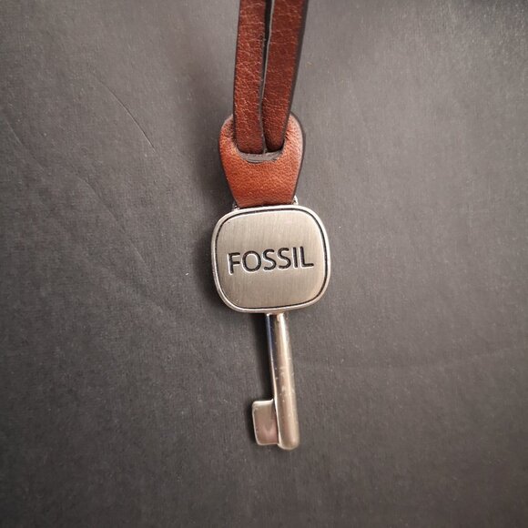 VTG Fossil Ladies Multi Colored Patchwork Leather & Fabric Shoulder Baguette Bag - Picture 2 of 13